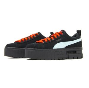 PUMA Mayze SD x Dua Lipa Black/Blue Glow Orange Platform Sneakers Women Size 8½